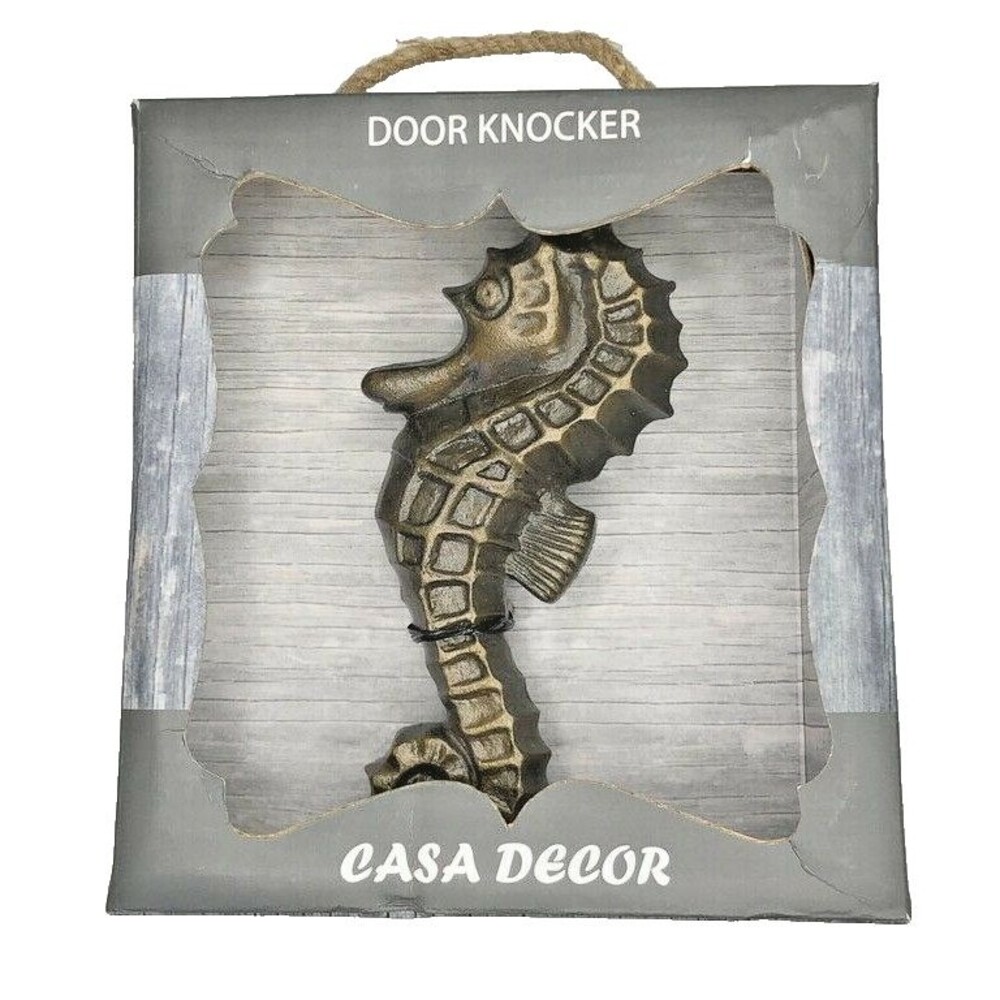 Nautical Seahorse Antique Look Door Knocker Bronze Decorative Metal Beach House